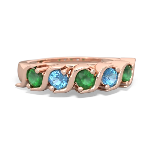 emerald-blue topaz timeless ring