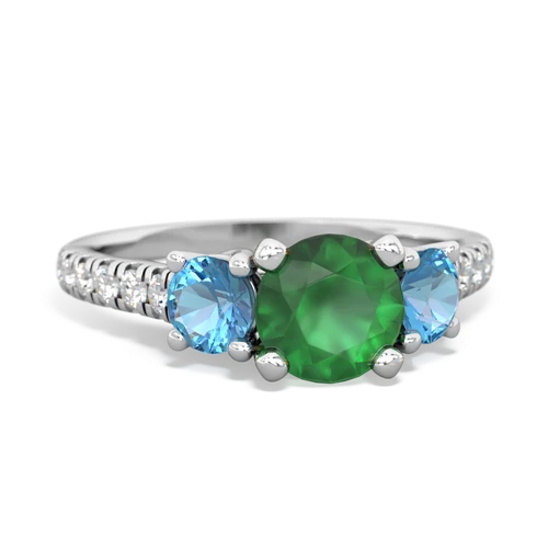 emerald-blue topaz trellis pave ring