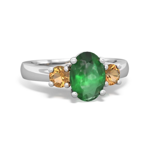 emerald-citrine timeless ring