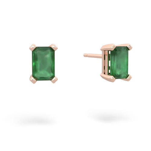 emerald emerald cut stud earrings