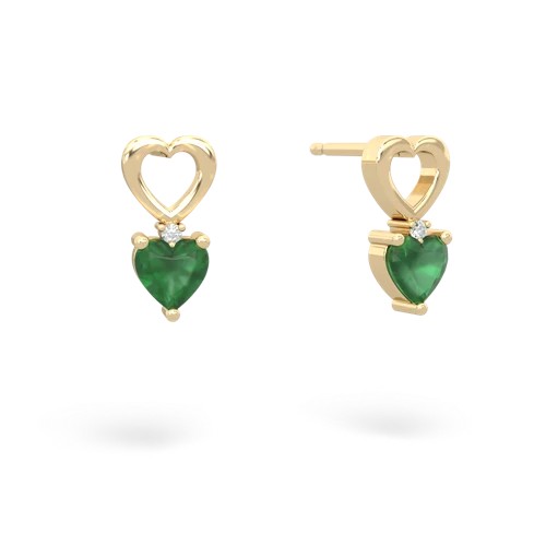 emerald filligree earrings