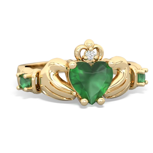 tourmaline-emerald claddagh ring