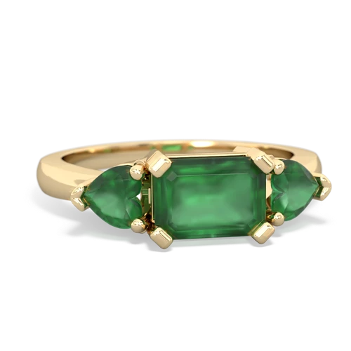tanzanite-lab emerald timeless ring