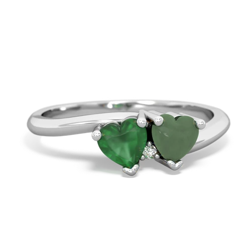 emerald-jade sweethearts promise ring