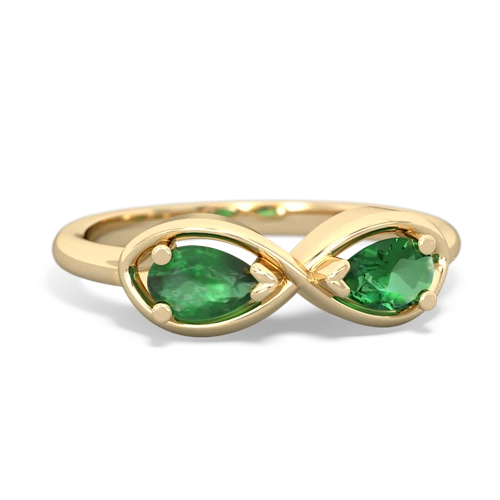 emerald-lab emerald infinity ring