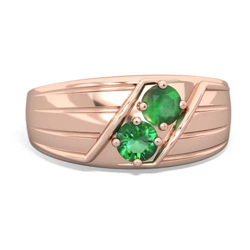 emerald-lab emerald mens ring
