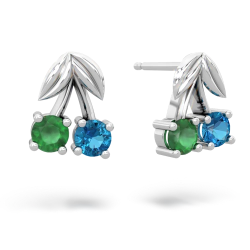 emerald-london topaz cherries earrings