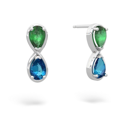 emerald-london topaz infinity earrings