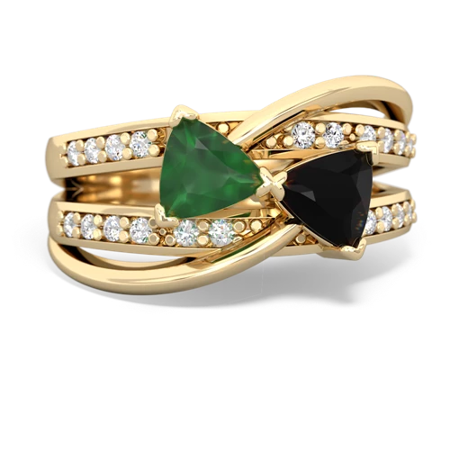 emerald-onyx couture ring