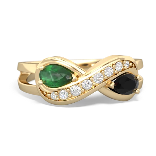 emerald-onyx diamond infinity ring