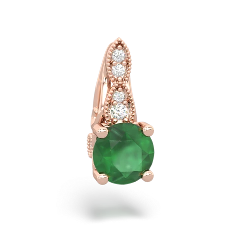 emerald treble clef pendant