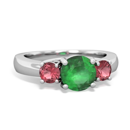 emerald-tourmaline timeless ring