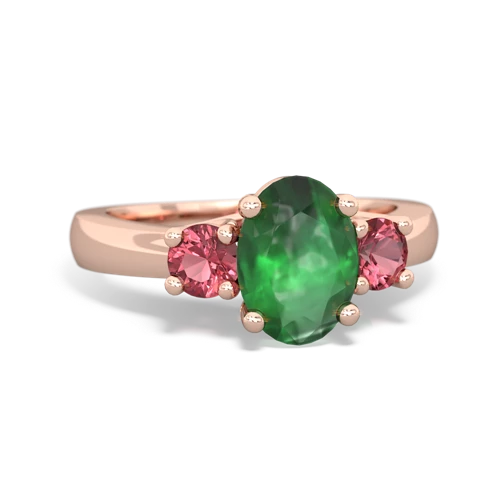 emerald-tourmaline timeless ring