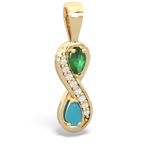 emerald-turquoise keepsake infinity pendant