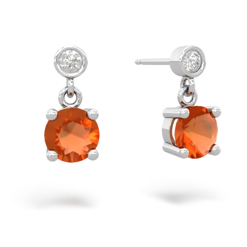 fire opal stud earrings