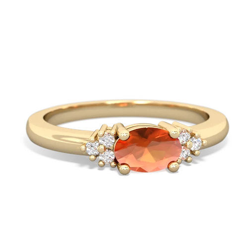 fire opal petite ring
