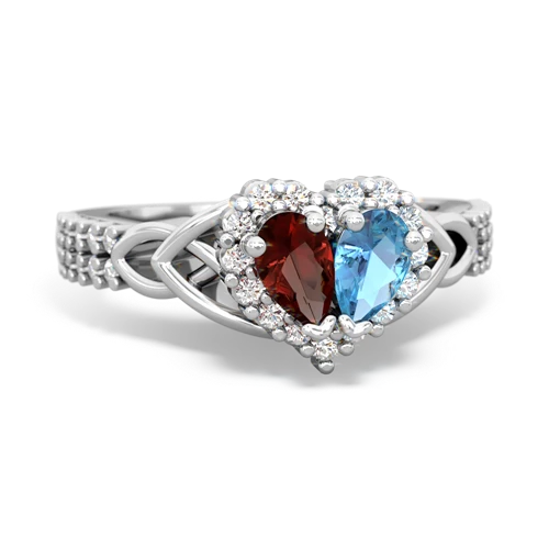 garnet-blue topaz keepsake engagement ring