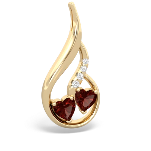 garnet-garnet keepsake swirl pendant