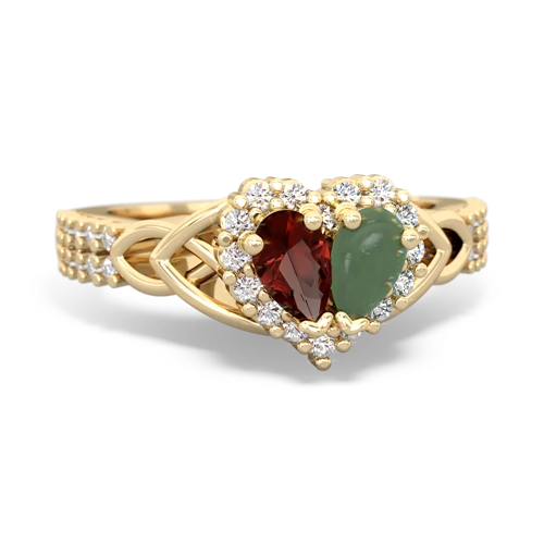 garnet-jade keepsake engagement ring