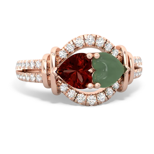 garnet-jade pave keepsake ring