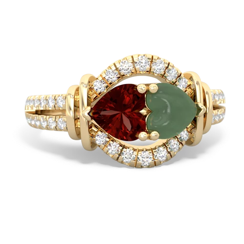 garnet-jade pave keepsake ring