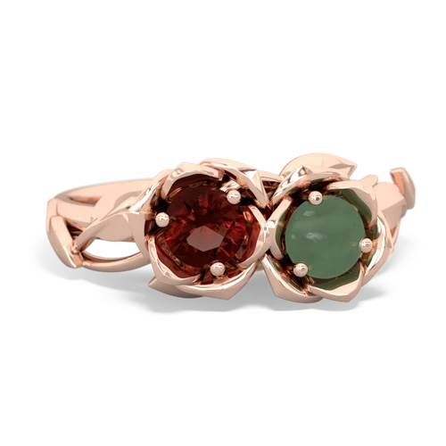 garnet-jade roses ring