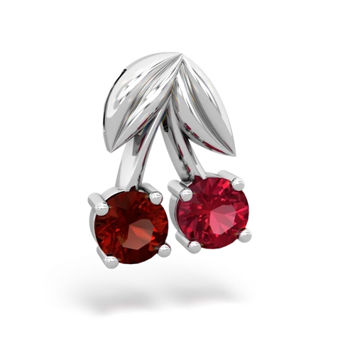 garnet-lab ruby cherries pendant