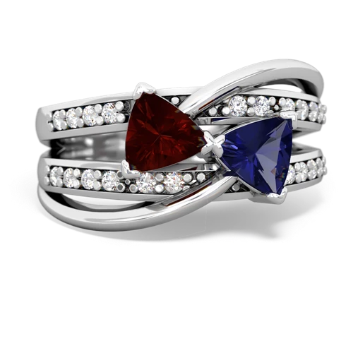 garnet-lab sapphire couture ring