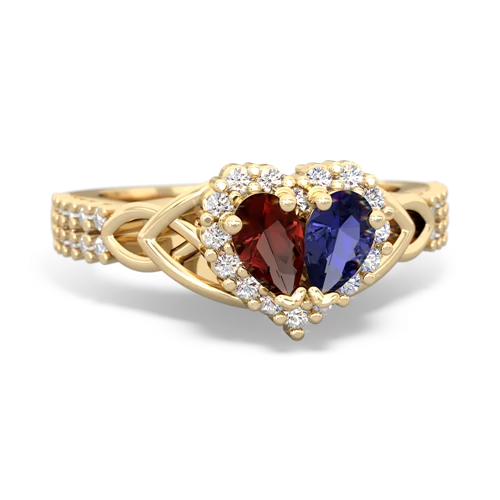 garnet-lab sapphire keepsake engagement ring