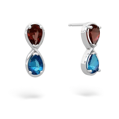 garnet-london topaz infinity earrings