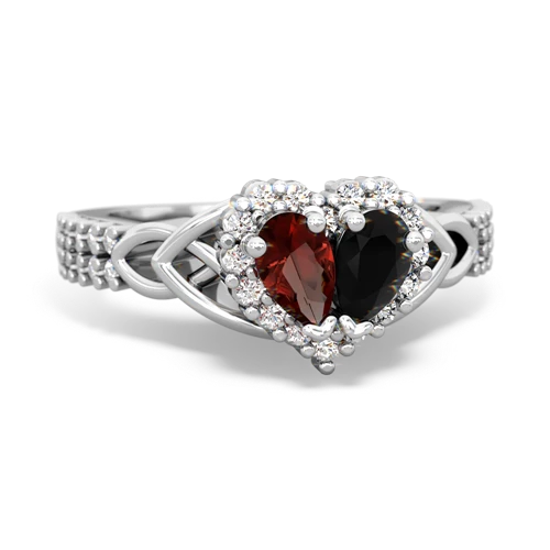 garnet-onyx keepsake engagement ring