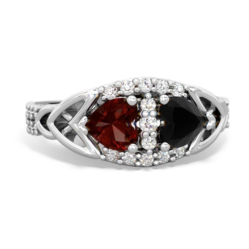 garnet-onyx keepsake engagement ring