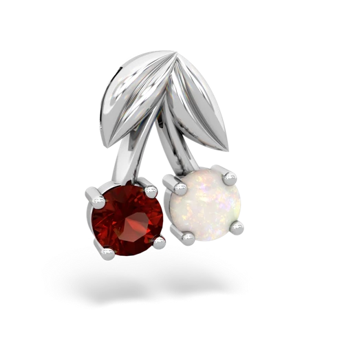garnet-opal cherries pendant