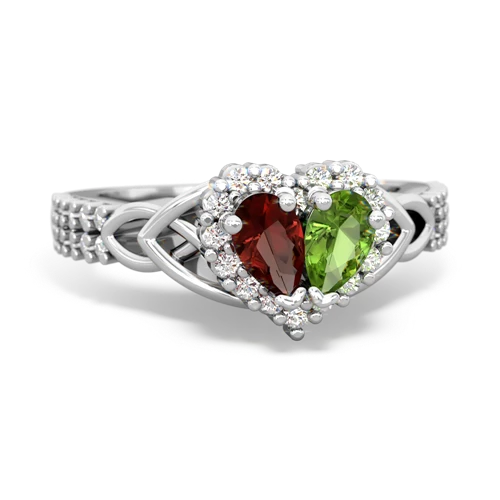 garnet-peridot keepsake engagement ring