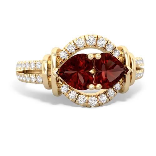 garnet pave keepsake ring