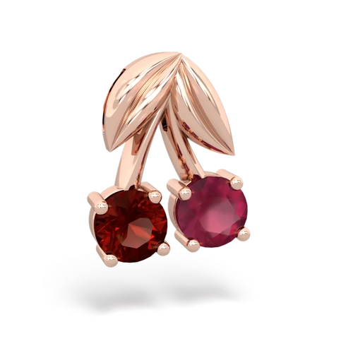 garnet-ruby cherries pendant