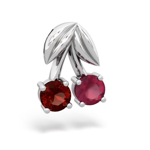 garnet-ruby cherries pendant