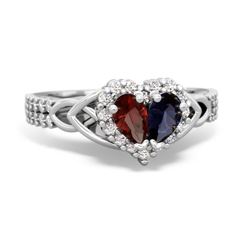 garnet-sapphire keepsake engagement ring
