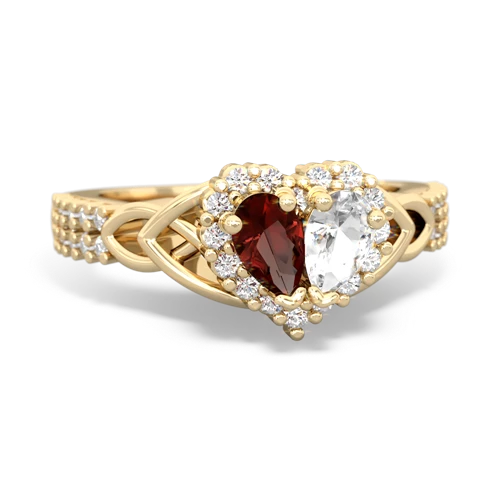 garnet-white topaz keepsake engagement ring