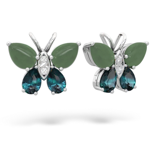jade-alexandrite butterfly earrings