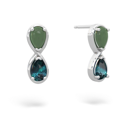 jade-alexandrite infinity earrings