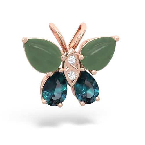 jade-alexandrite butterfly pendant