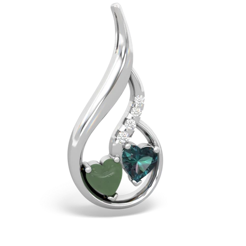 jade-alexandrite keepsake swirl pendant
