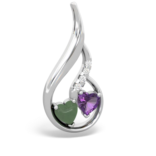 jade-amethyst keepsake swirl pendant