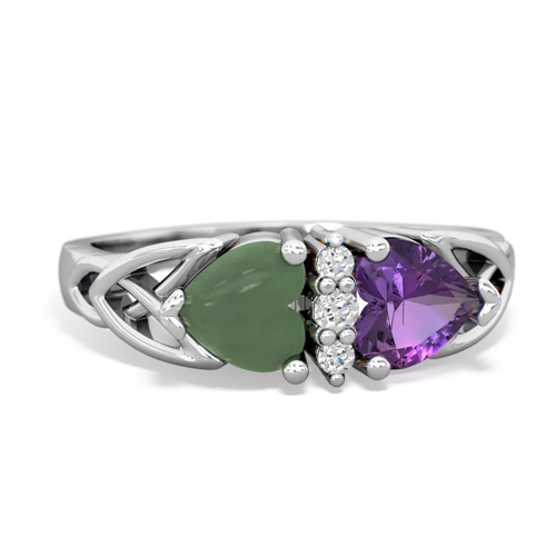 jade-amethyst celtic ring