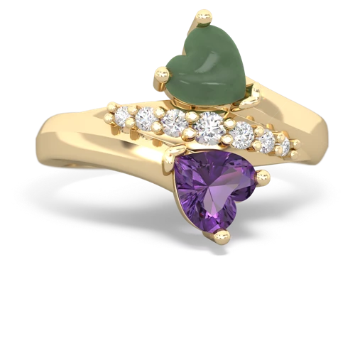 jade-amethyst modern ring