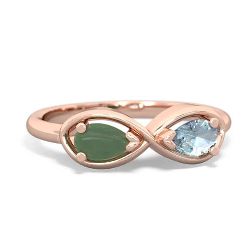 jade-aquamarine infinity ring