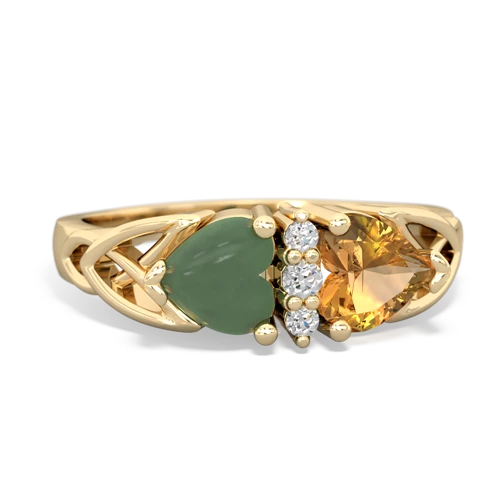 jade-citrine celtic ring