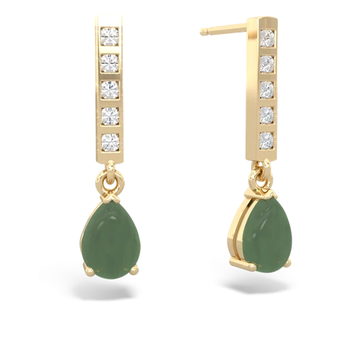 jade diamond drop earrings