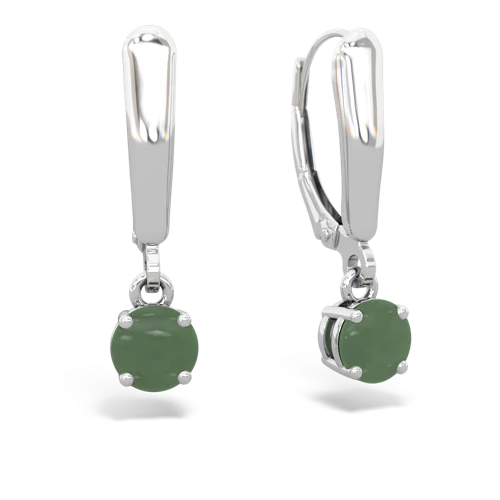 jade lever-back earrings